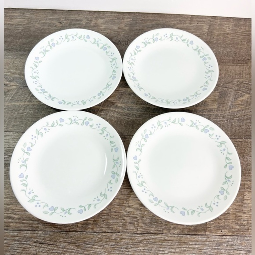 Corelle COUNTRY COTTAGE set of four 6.75" Bread Dessert Small Plates